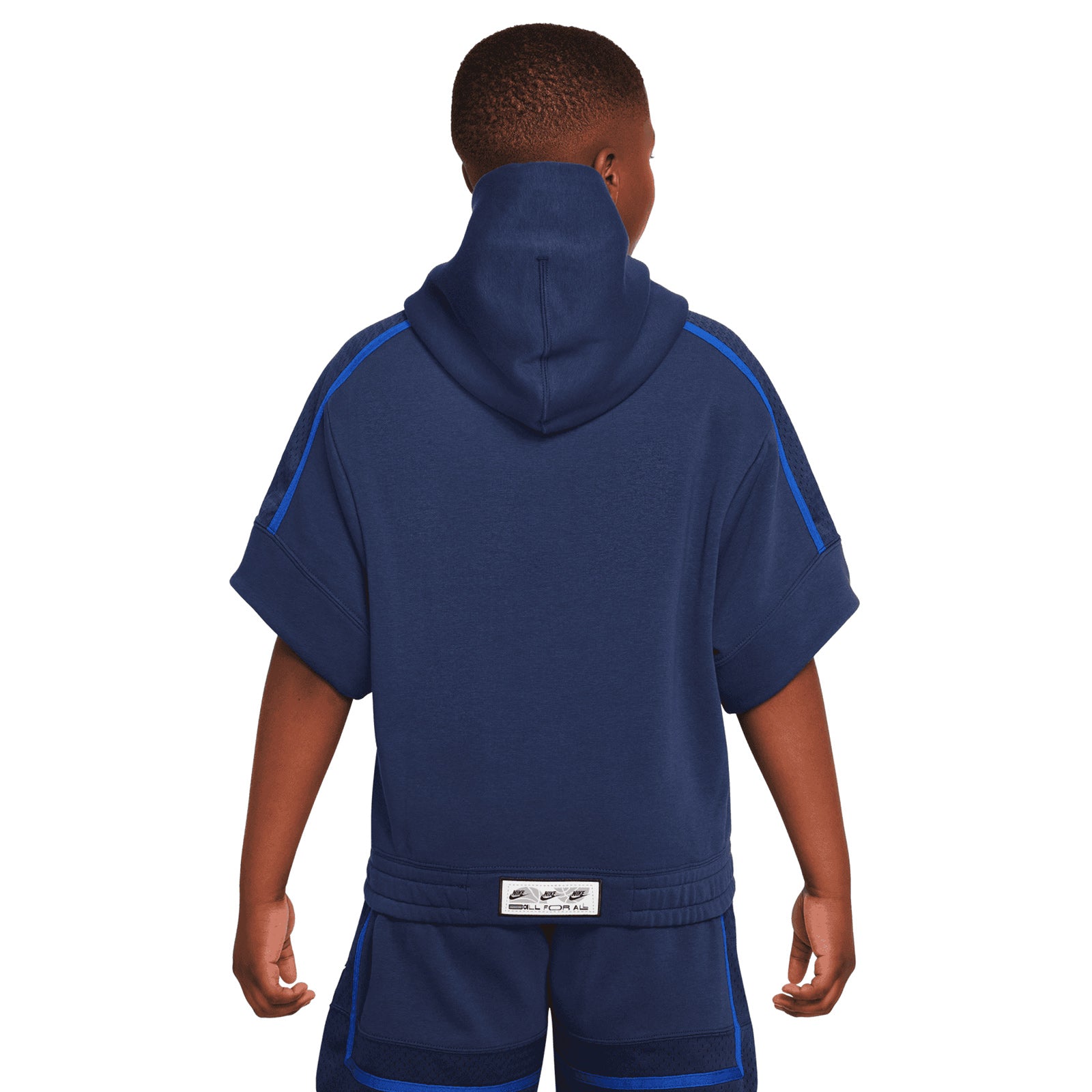 Culture of Basketball Short Sleeve Youth Hoodie Navy Throwback