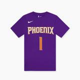 Devin Booker Phoenix Suns Icon Name & Number Youth Tee - Purple