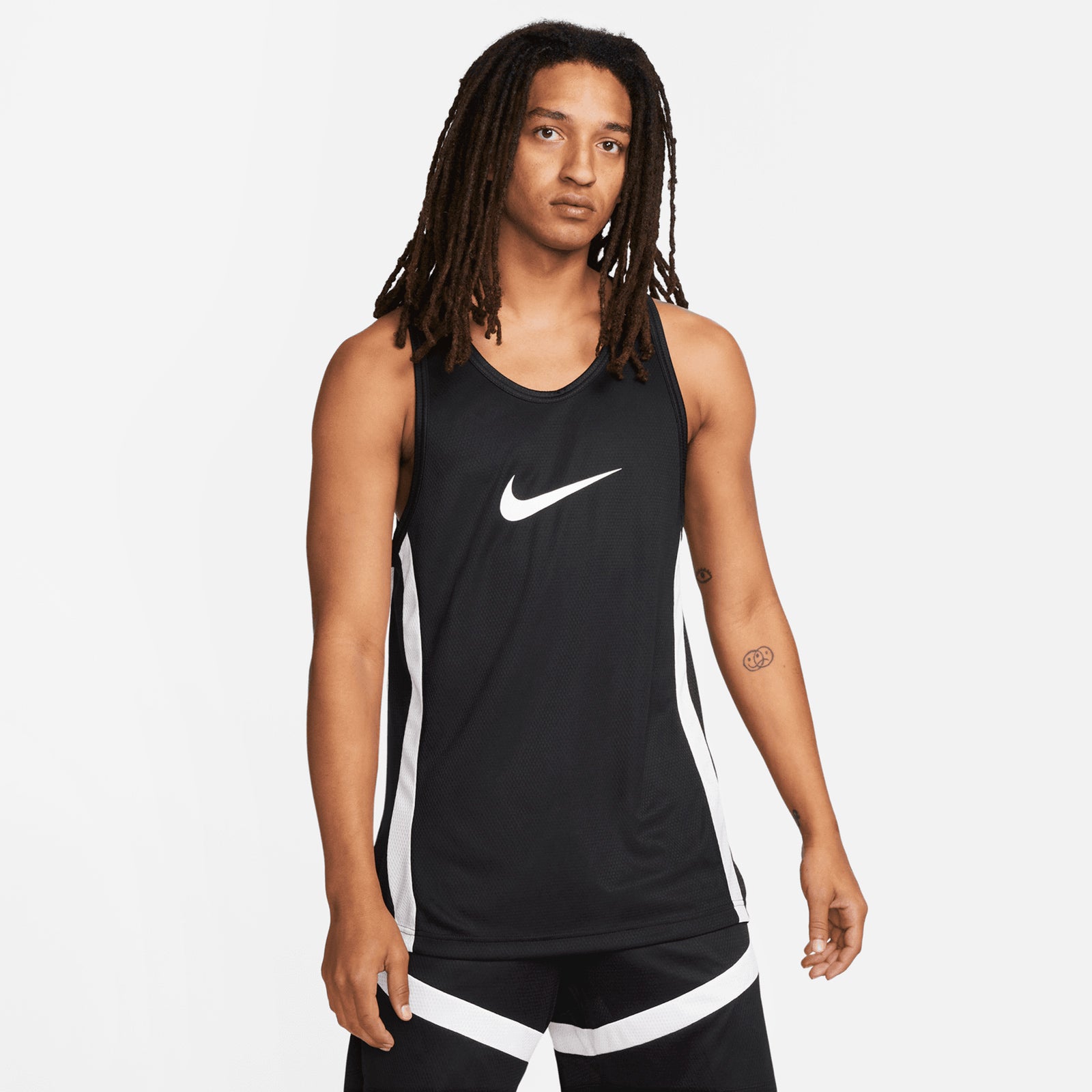 Nike Dri FIT Icon Basketball Jersey Black Throwback