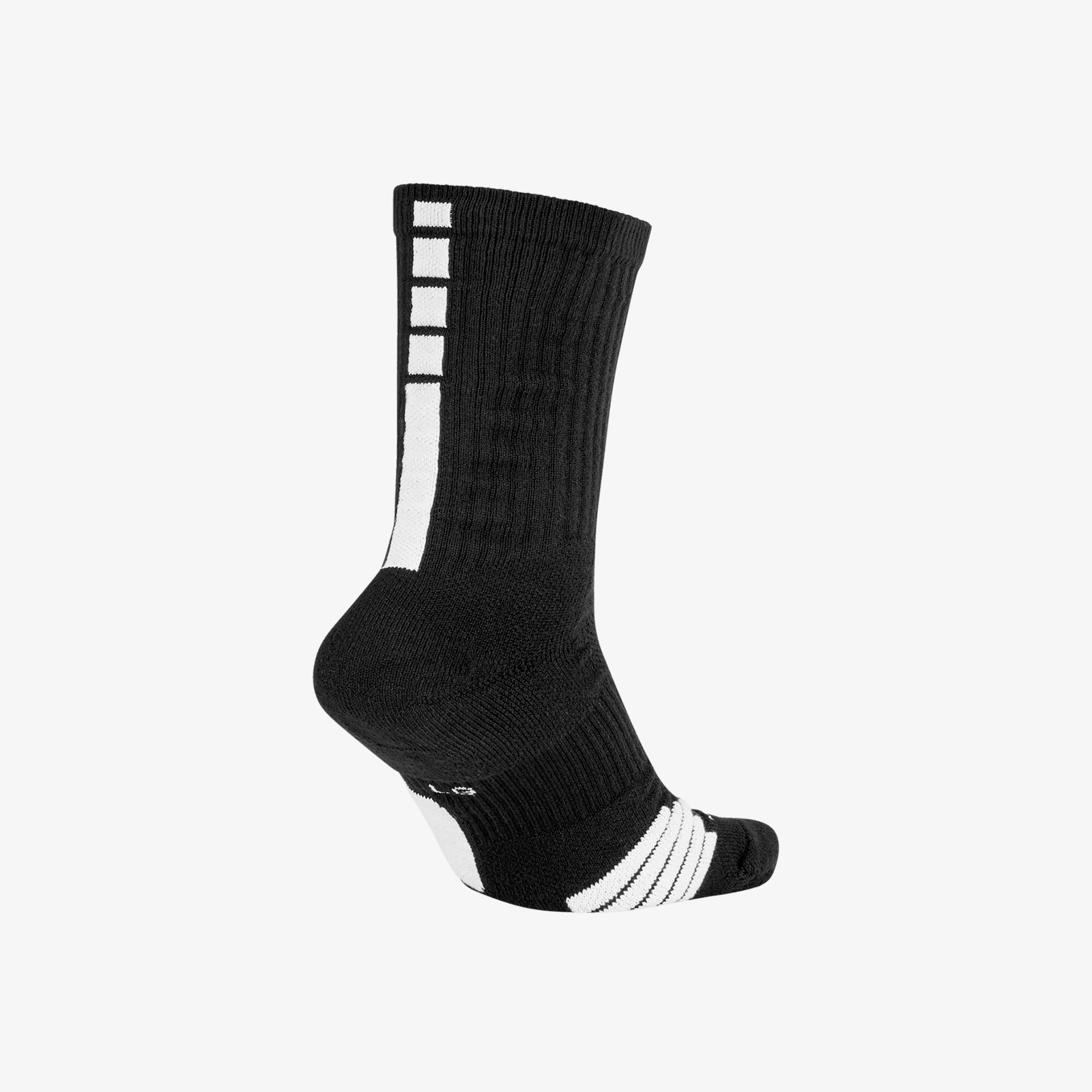 Elite Basketball Crew Socks Black White Throwback