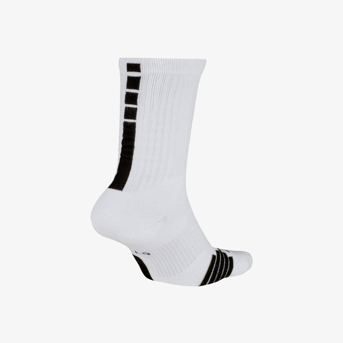 Elite Basketball Crew Socks - White/Black