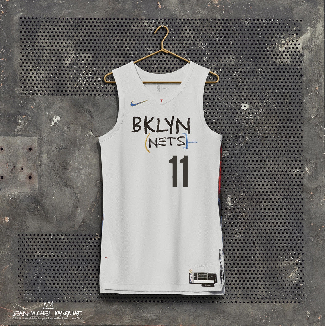 Kyrie Irving Brooklyn Nets BASQUIAT Jersey Nike Swingman