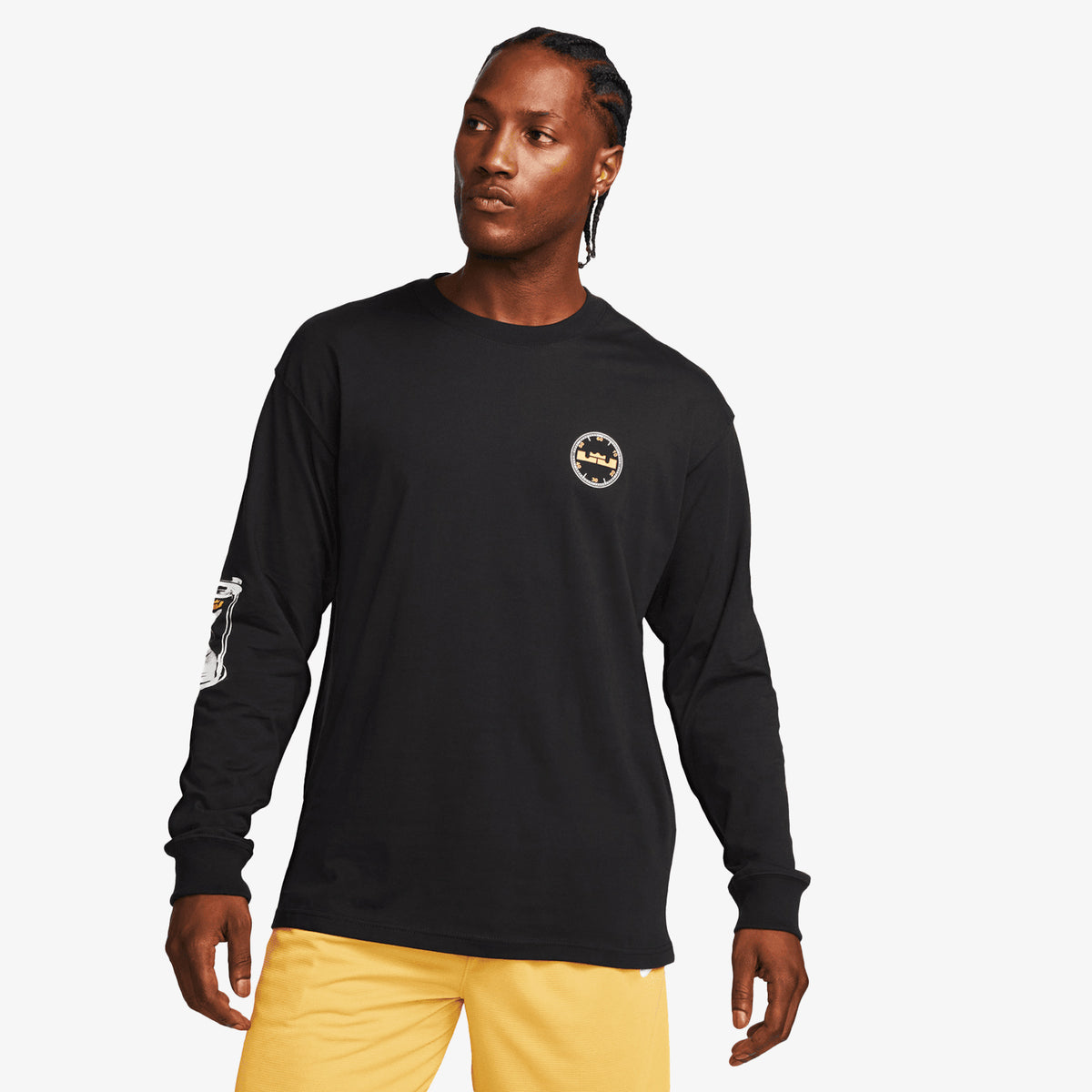 LeBron Father Time Long Sleeve T-Shirt - Black