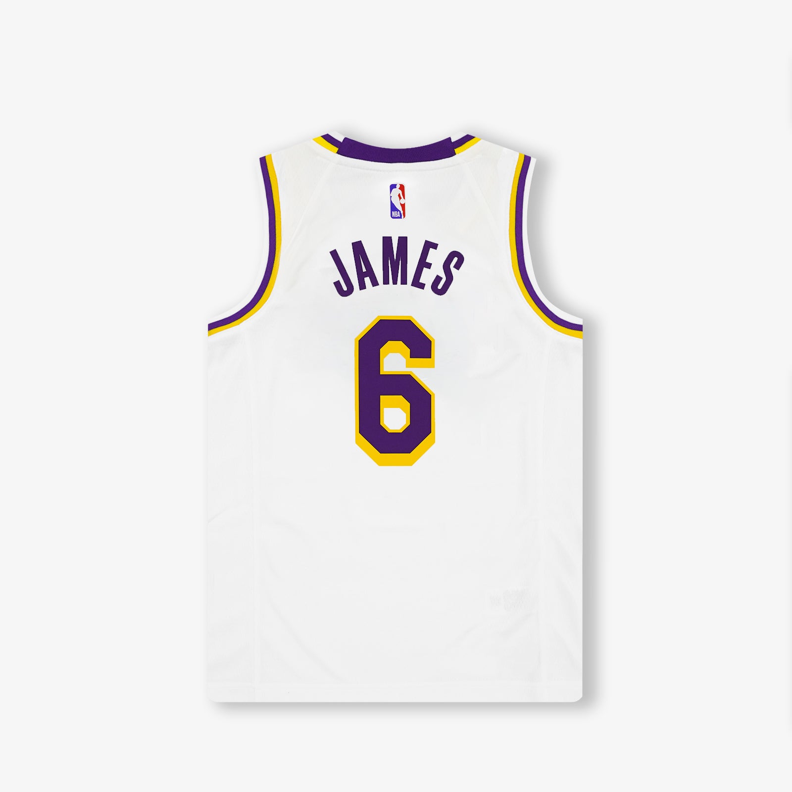 Youth Los Angeles Lakers LeBron James Nike White Swingman Jersey