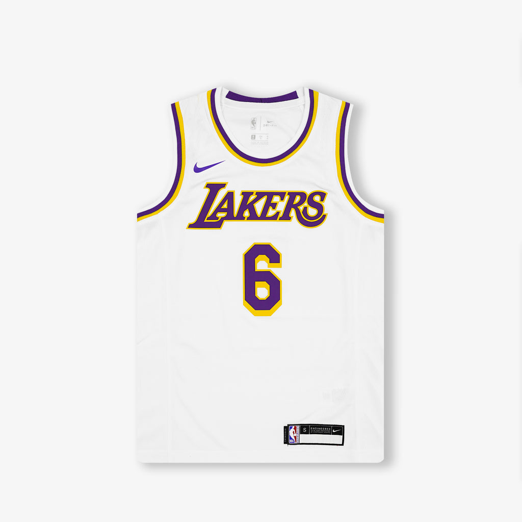 Nike NBA LA Lakers Swingman James #6 Jersey - White - Mens