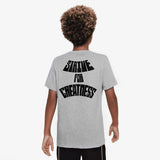 LeBron 'Strive For Greatness' Dri-FIT Youth T-Shirt - Grey