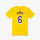 LeBron James Los Angeles Lakers Icon Name & Number Youth Tee - Yellow