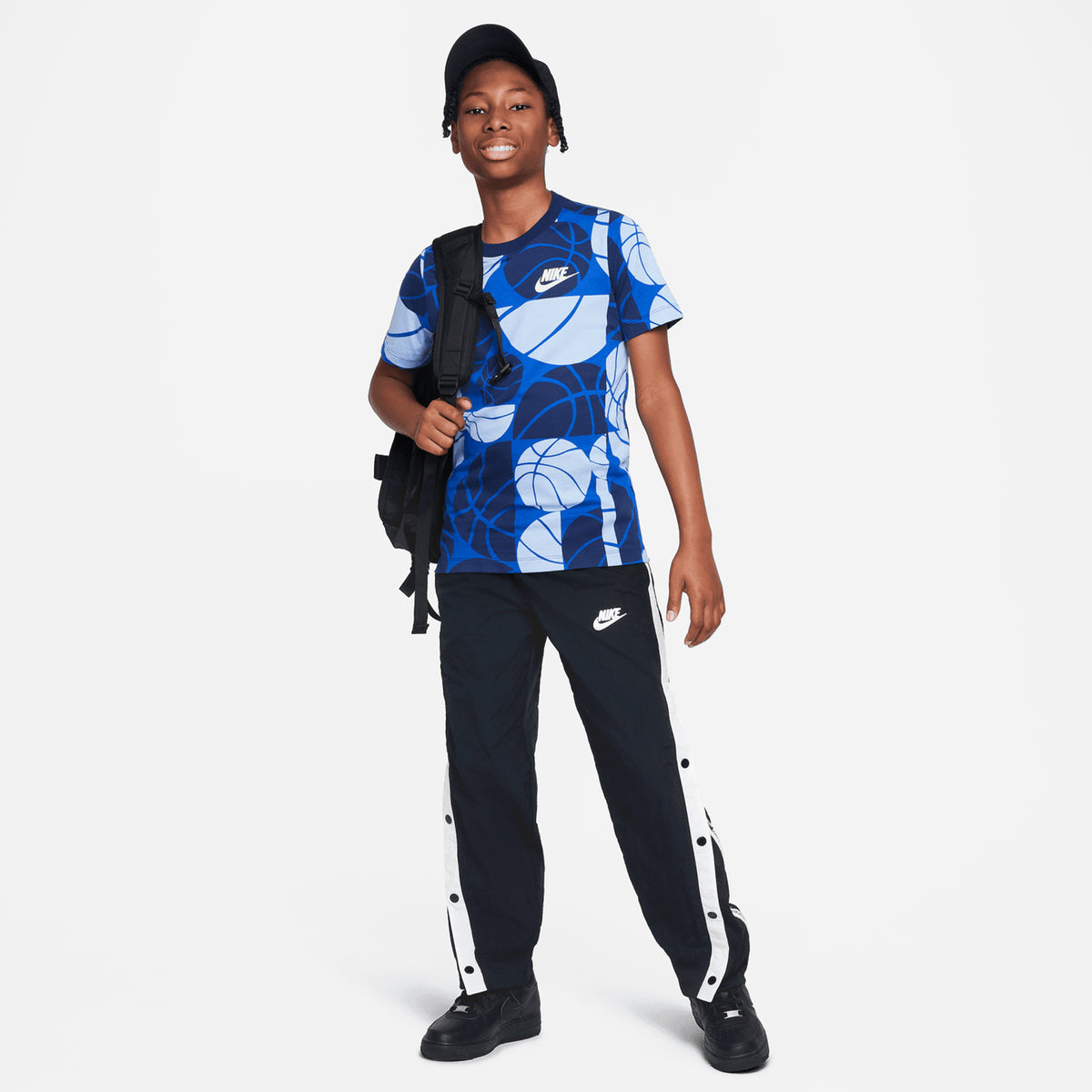 Nike Culture of Basketball Youth Sportswear T Shirt Blue Throwback