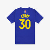 Stephen Curry Golden State Warriors Icon Name & Number Youth T-Shirt - Blue