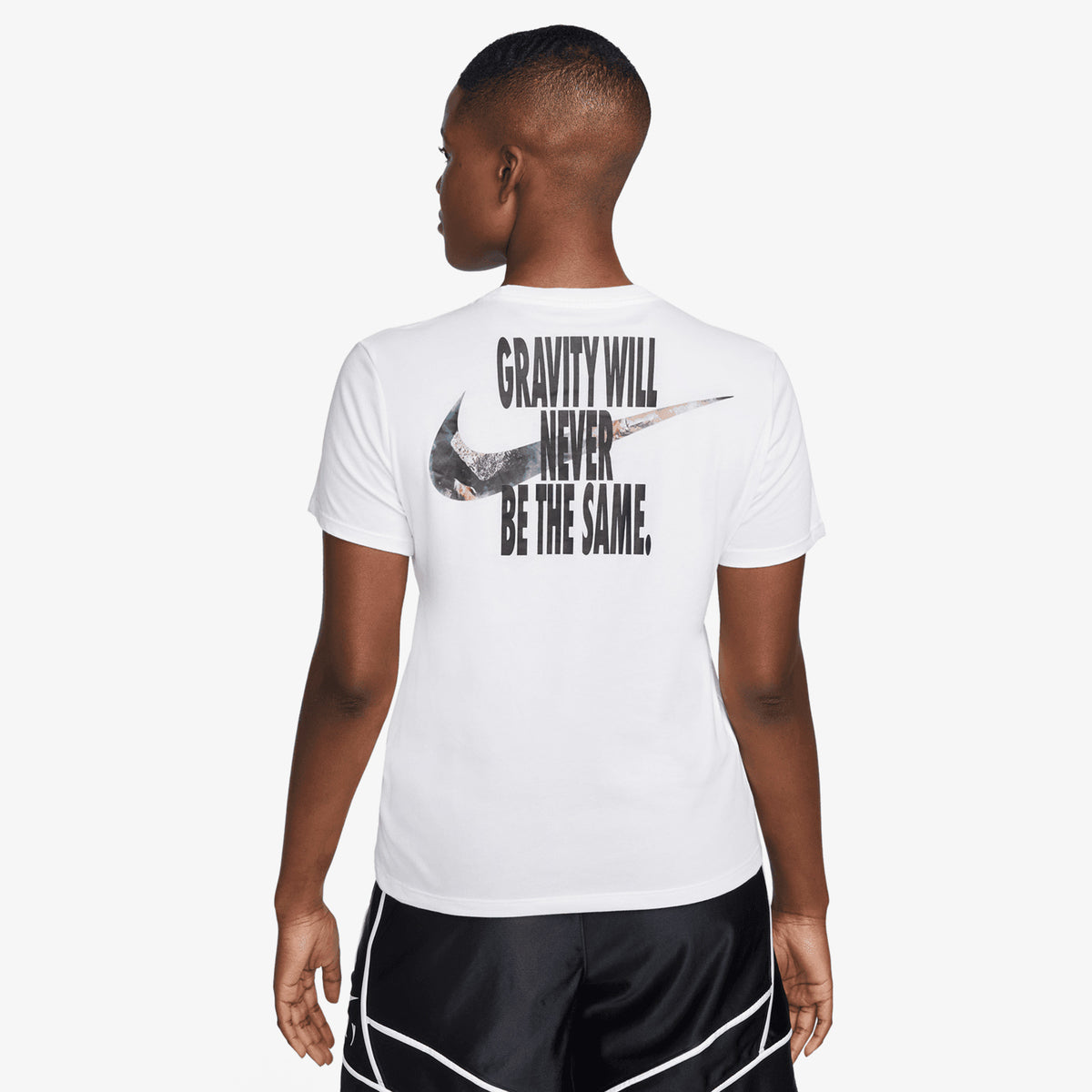 Swoosh Fly &#39;Gravity Will Never Be The Same&#39; Dri-FIT Women&#39;s T-Shirt - White