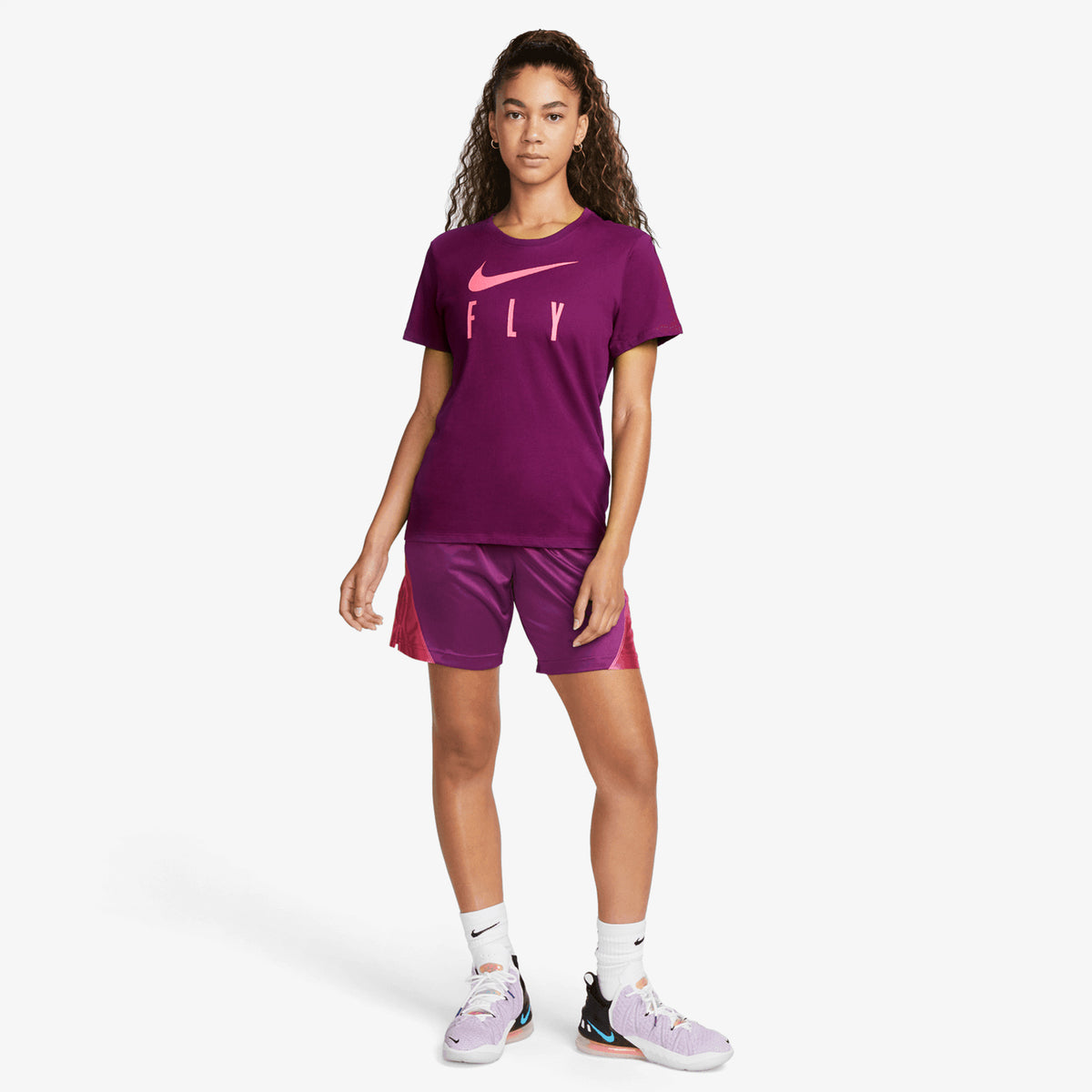 Swoosh Fly &#39;Gravity Will Never Be The Same&#39; Dri-FIT Women&#39;s T-Shirt - Purple