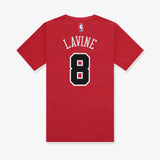 Zach LaVine Chicago Bulls Icon Name & Number NBA T-Shirt - Red