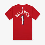 Zion Williamson New Orleans Pelicans Statement Name & Number NBA T-Shirt - Red