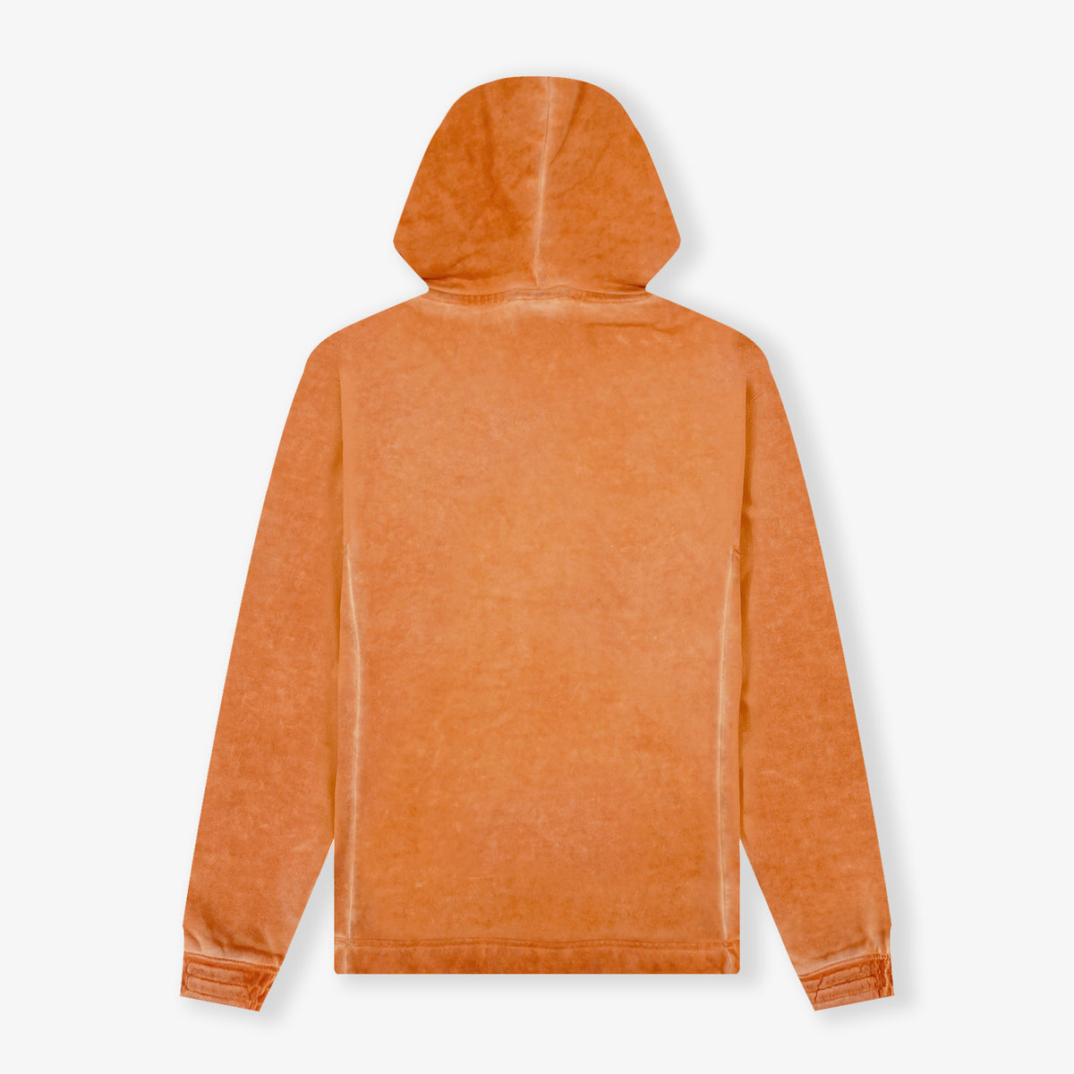Basketball Court Top Bi Dye Fleece Hoodie Burnt Orange Throwback