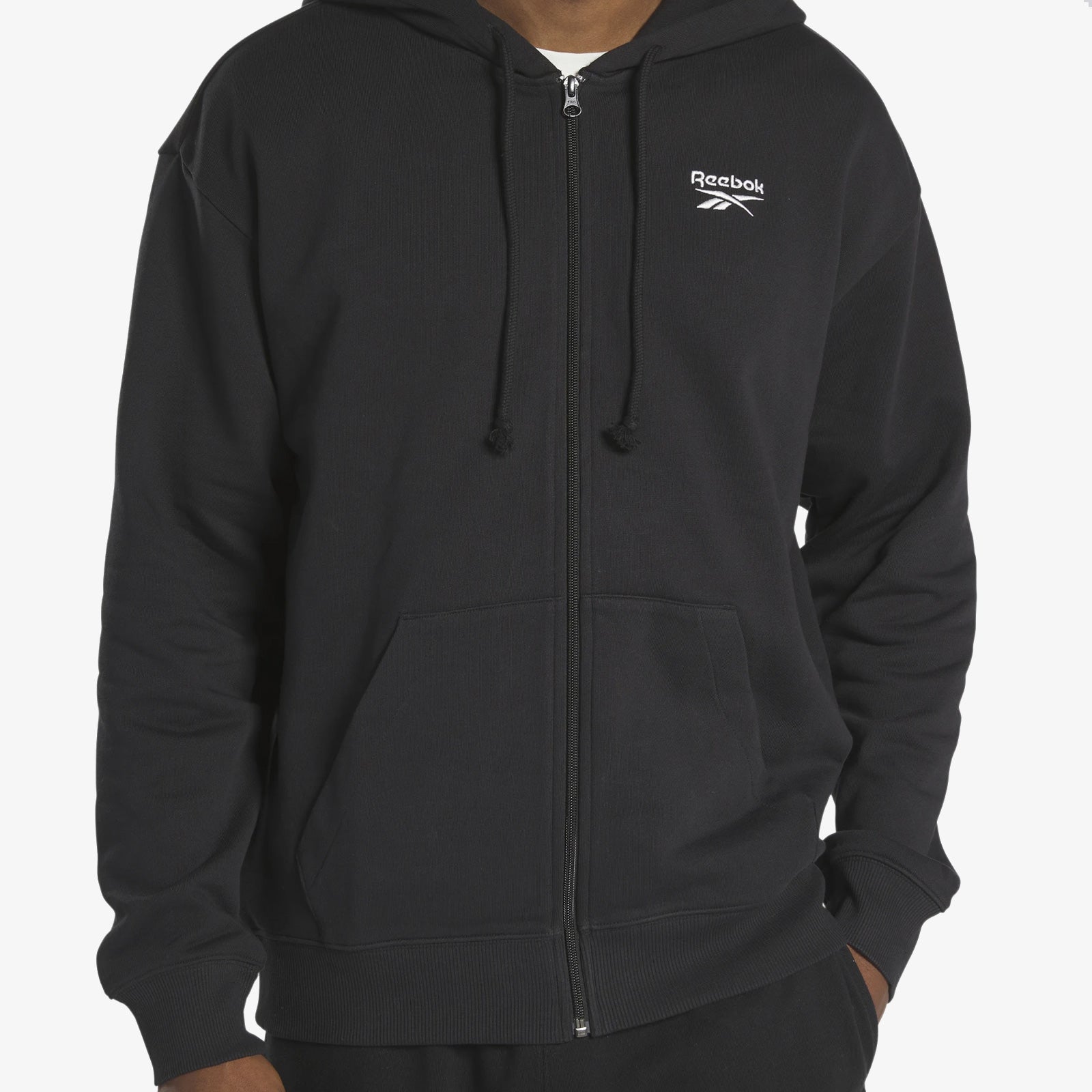 Classics Small Vector Zip Up Hoodie Black Throwback