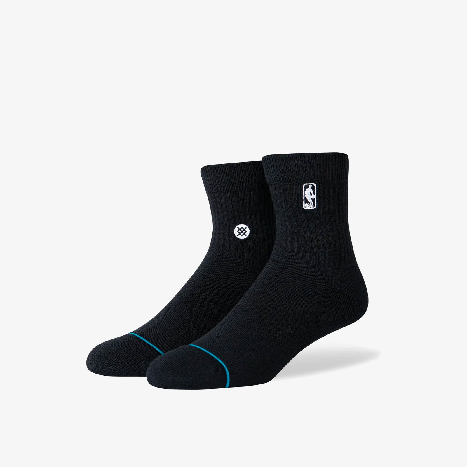 Stance NBA Logoman Quarter Socks Black – Throwback