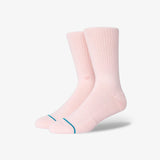 Stance Icon Athletic Crew Socks - Light Pink