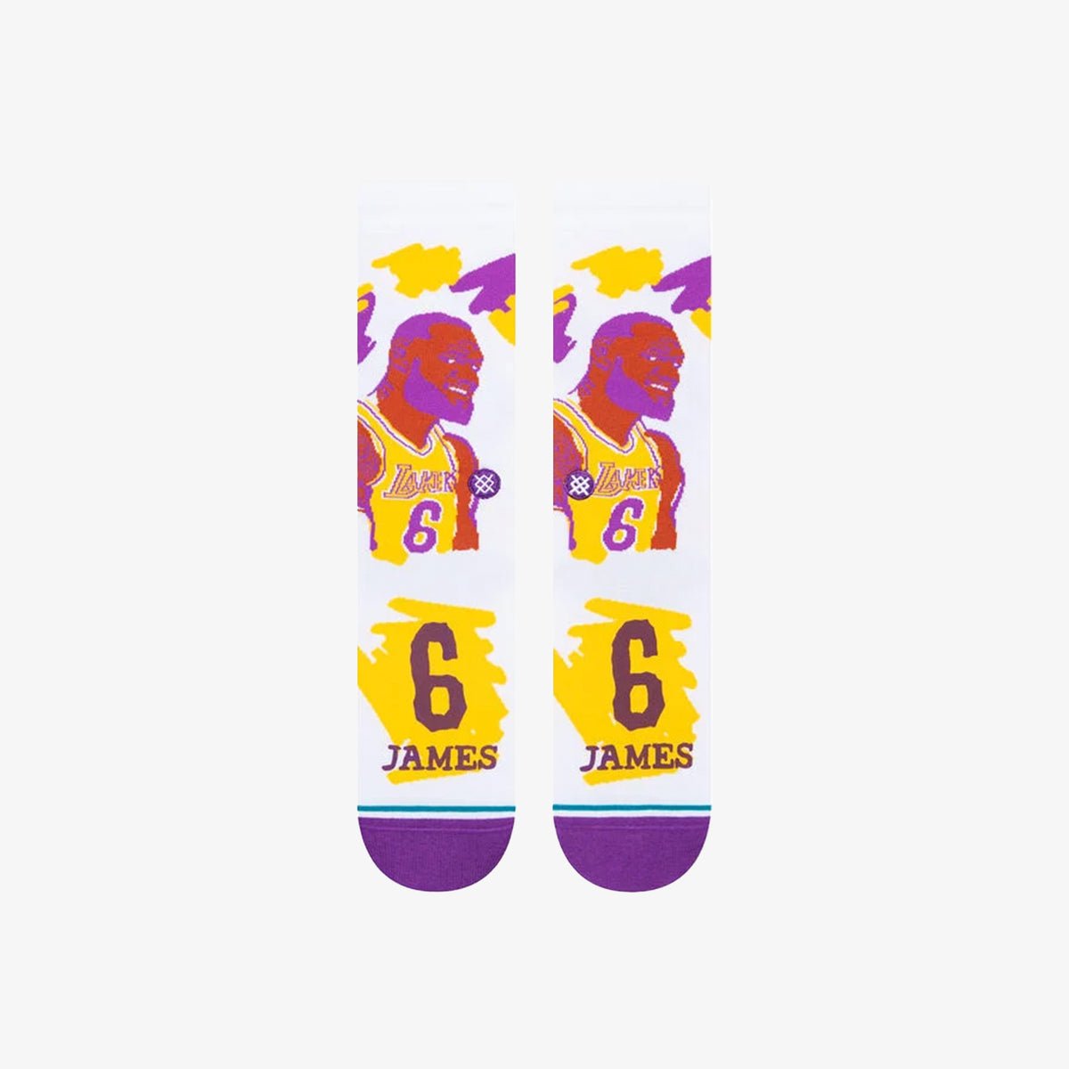 LeBron James Paint Crew Socks Throwback