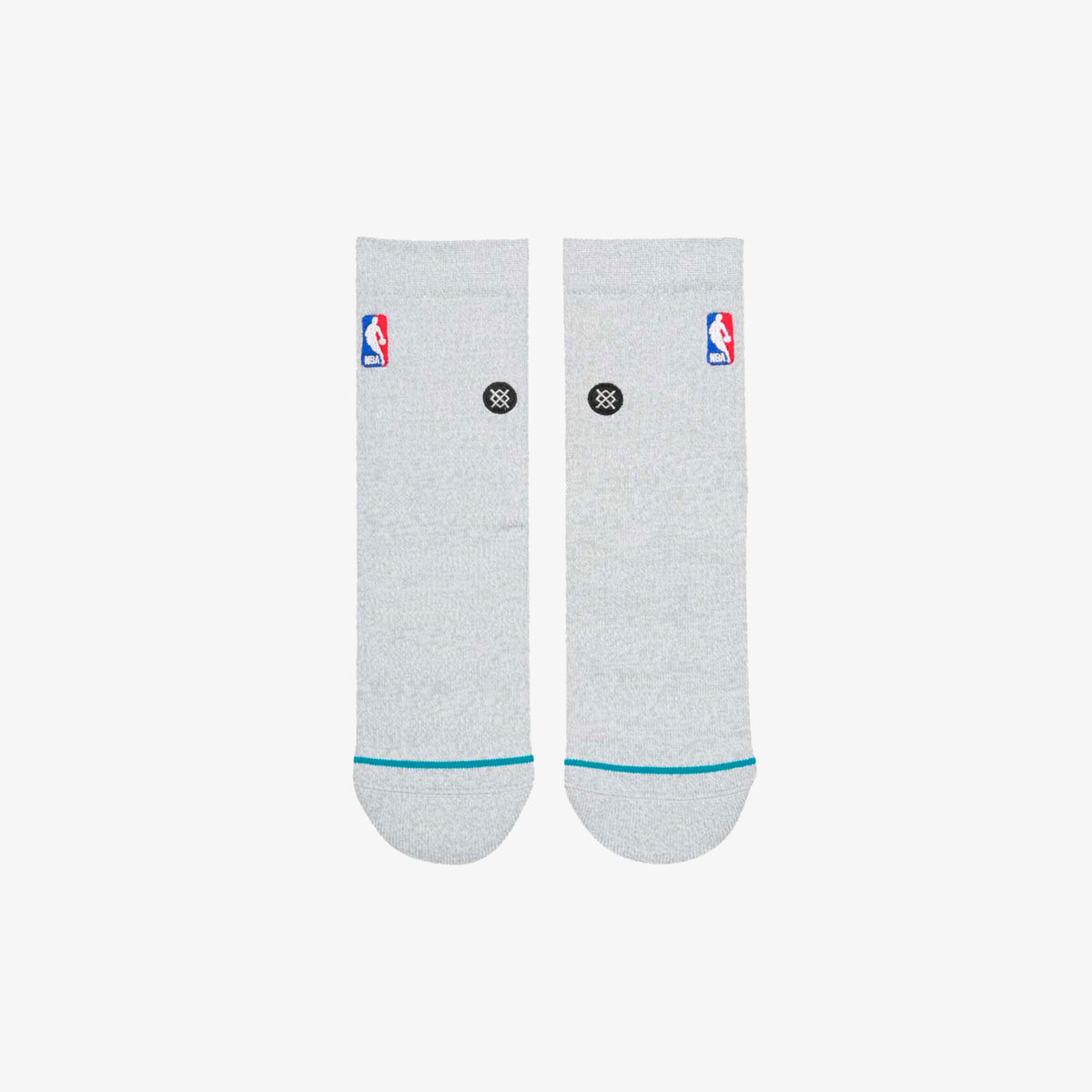 Stance NBA Logoman Quarter Socks - Heather Grey