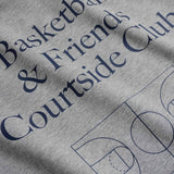 Basketball & Friends Courtside Club Tee  - Grey Marle