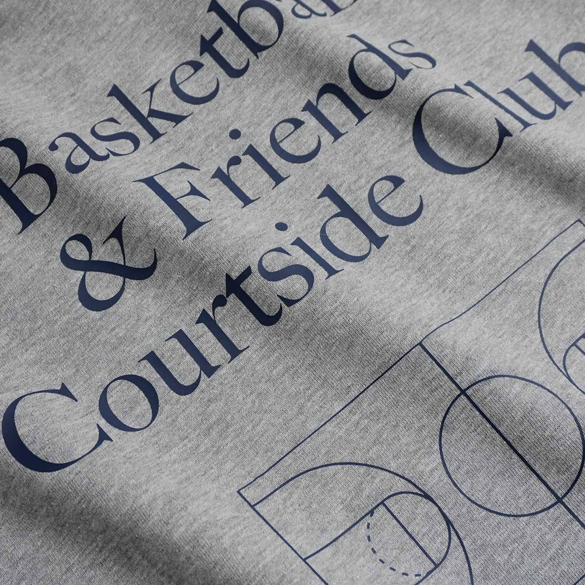 Basketball &amp; Friends Courtside Club Tee  - Grey Marle