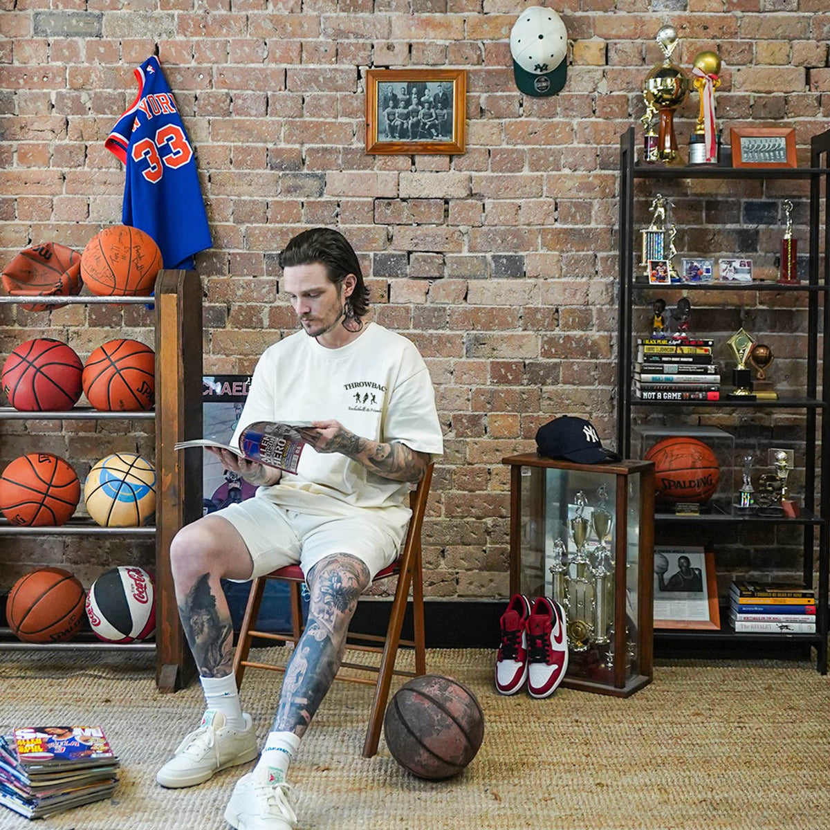 Basketball Friends International Tee Off White Throwback