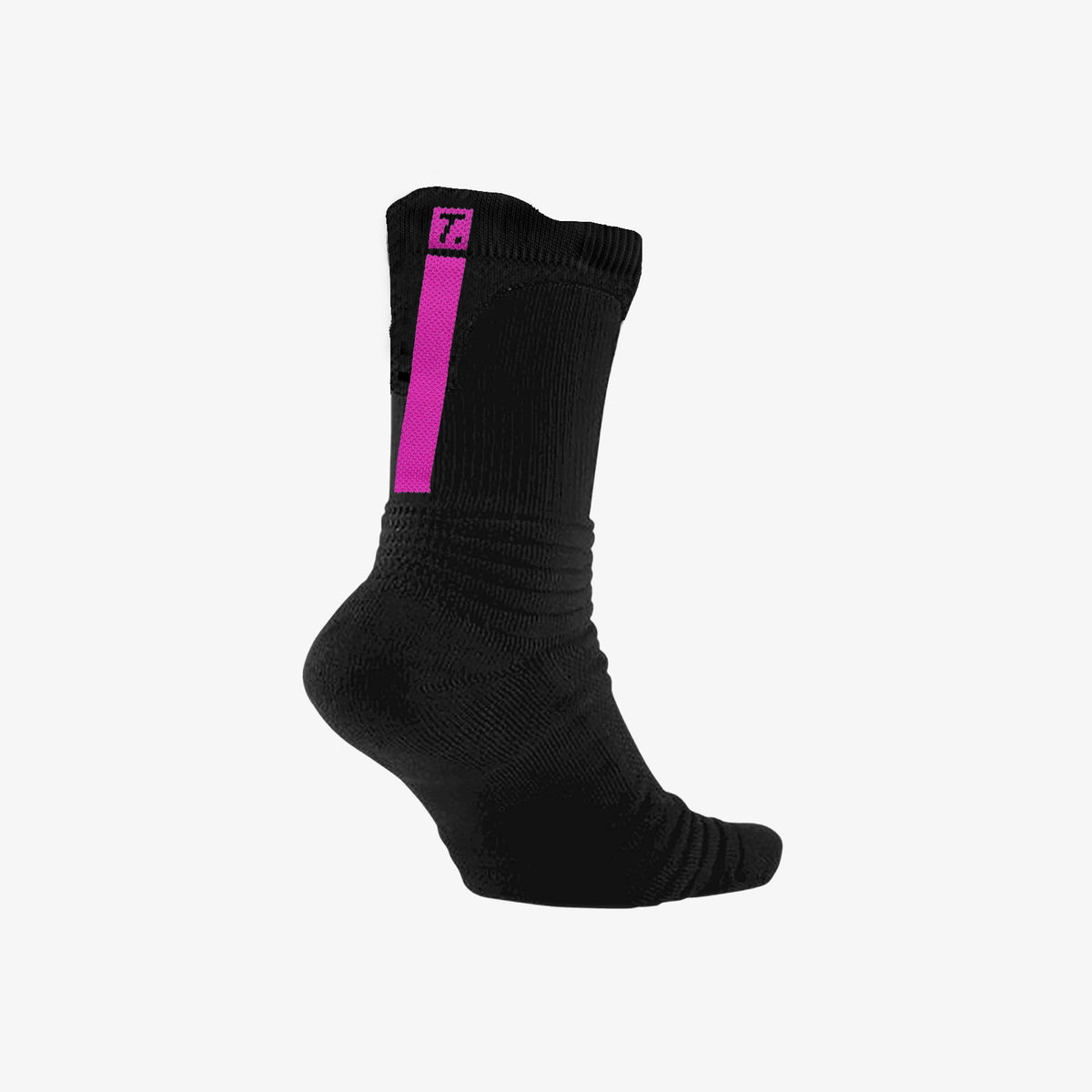 Throwback Cushion Crew Socks - Black/Neon Pink
