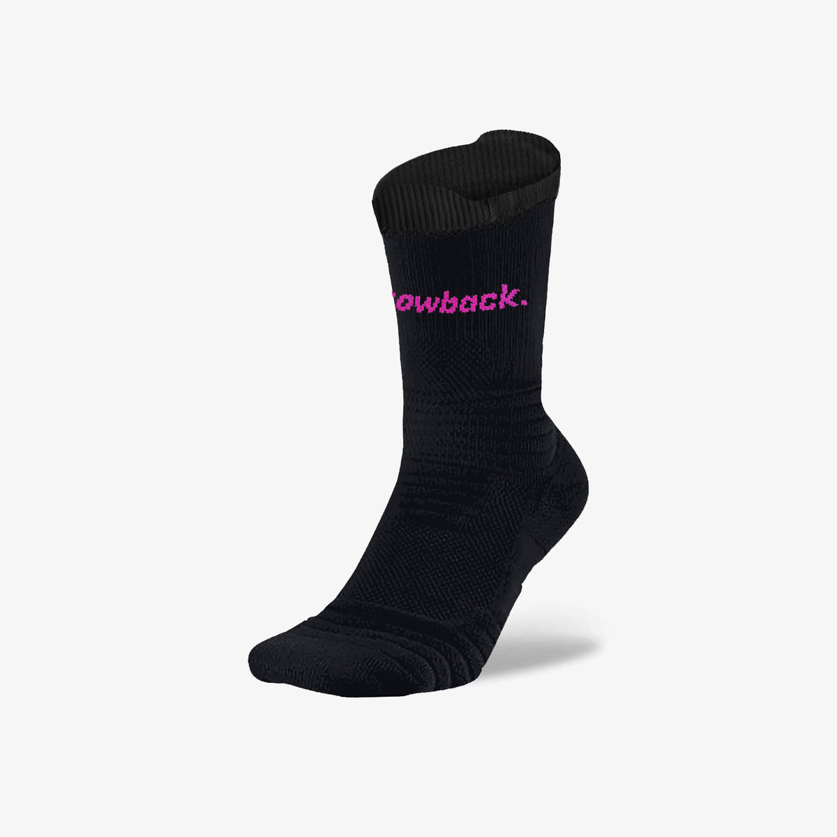 Throwback Cushion Crew Socks - Black/Neon Pink