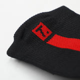 Throwback Cushion Crew Socks - Black/Red