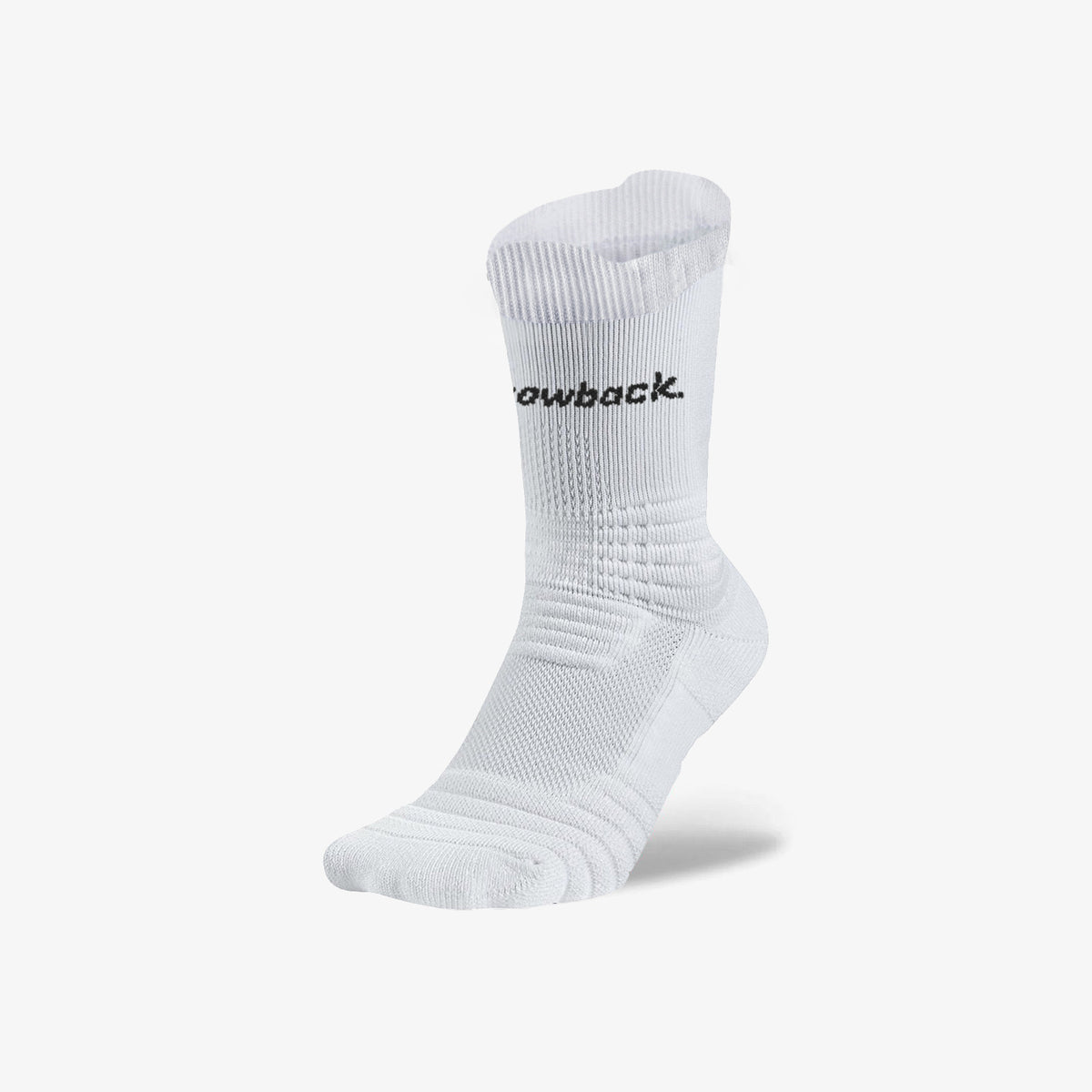 Throwback Cushion Crew Socks - White/Black