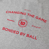 Throwback X Wilson 11th Anniversary Heritage Logo Heavyweight Tee - Grey Marle