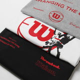 Throwback X Wilson 11th Anniversary Heritage Logo Heavyweight Tee - Grey Marle