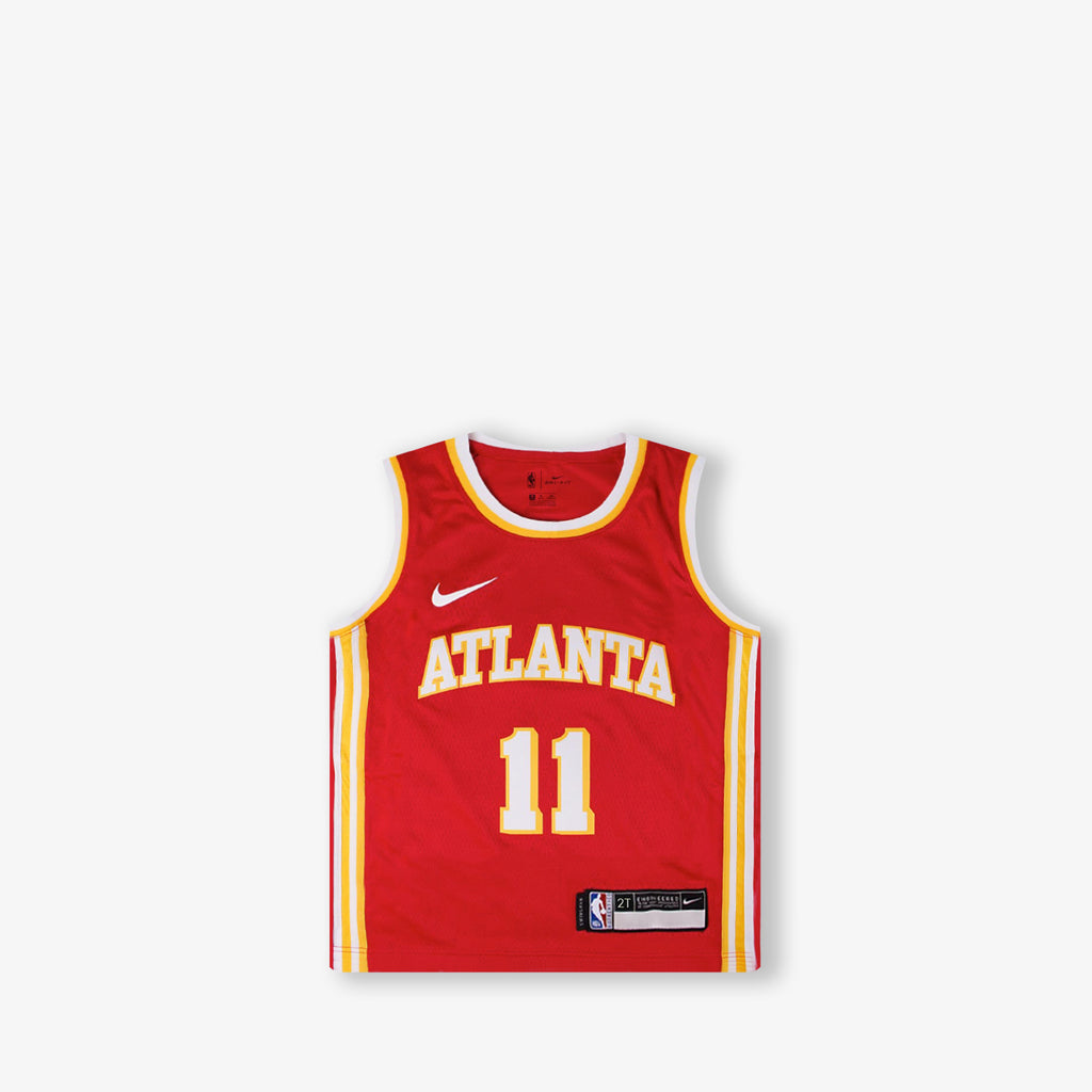 Trae Young Atlanta Hawks Icon Edition Swingman Jersey - Red - Throwback