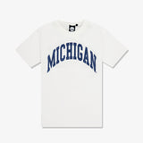 Michigan Wolverines NCAA Wordmark Arch Tee - Vintage White